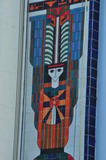 Pintura na parede externa da Catedral de San Salvador, capital de El Salvador